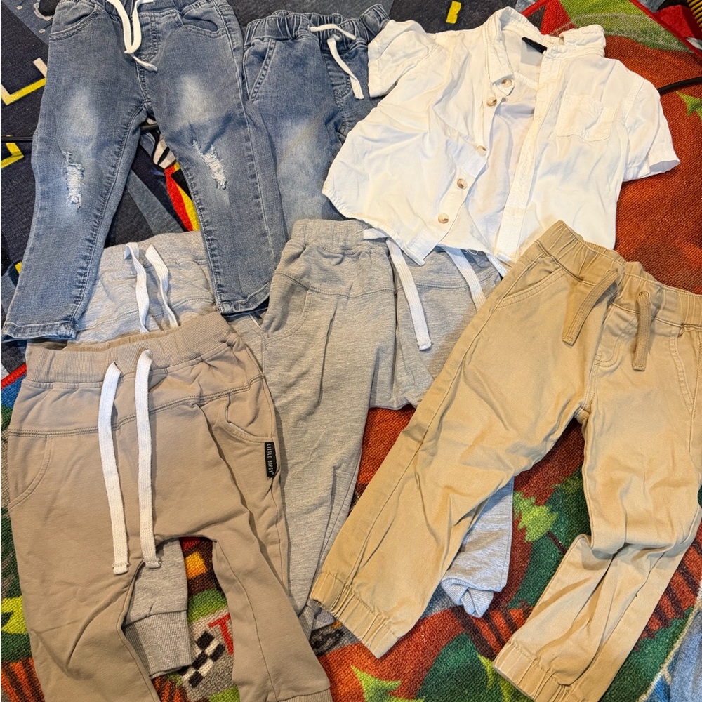 Little Bipsy Kids Jeans and Joggers - Blue, Gray, Tan